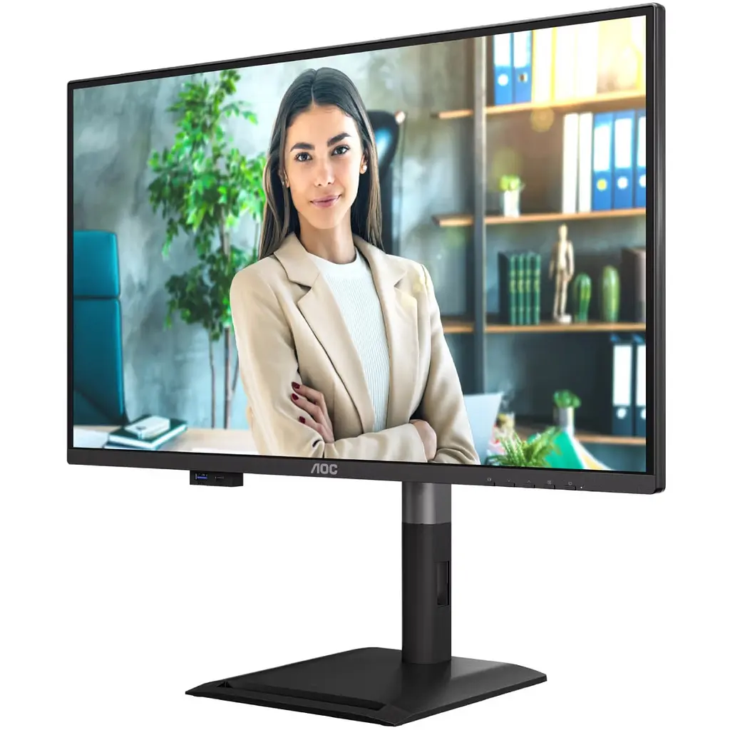Монітор TFT 27 AOC Q27P4U, QHD, IPS, 120Hz, 2xHDMI, DP, USB-hub, HAS, Pivot, колонки, чорний - фото 3