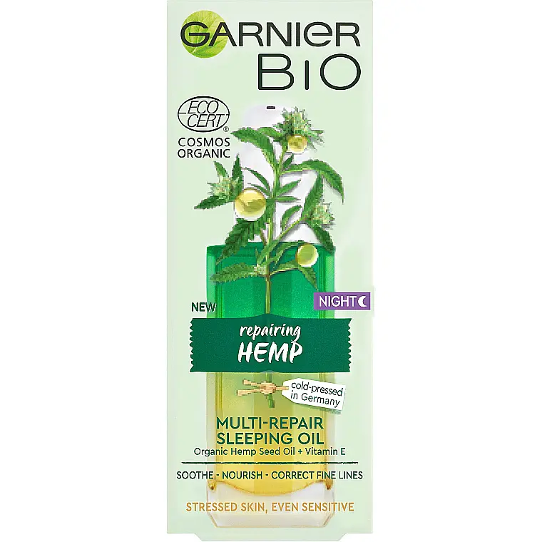 Нічна олія Garnier Skin Naturals Bio з ефірною олією коноплі 30 мл (C6428600) - фото 2
