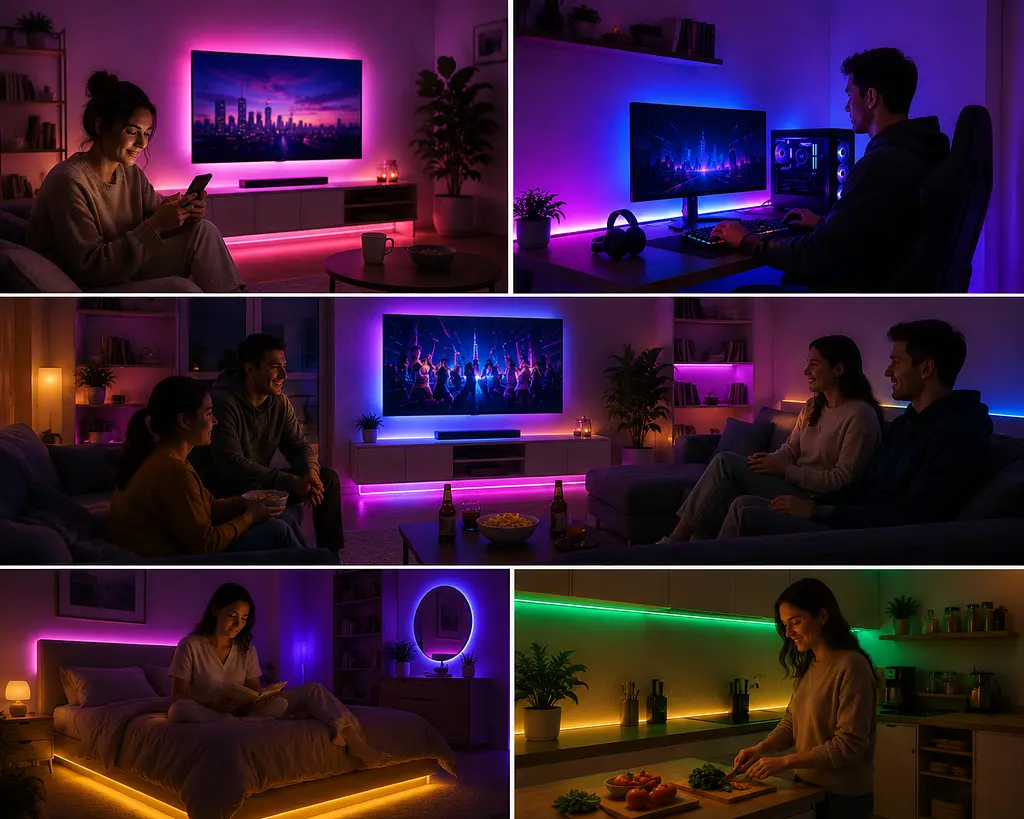 Гнучка світлодіодна стрічка RGB USB 20 м / RGB стрічка / USB LED стрічка + пульт - фото 2