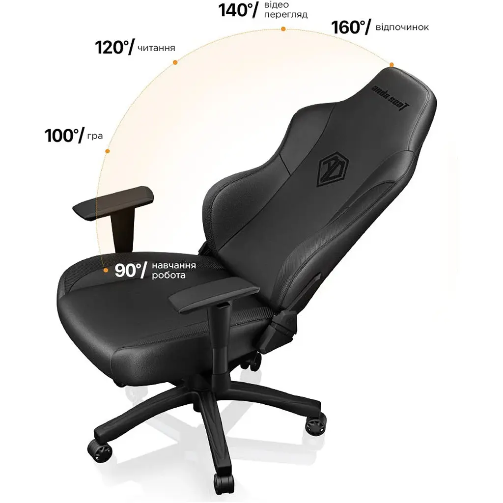 Геймерське крісло Anda Seat Phantom 3 L Black [AD18Y-06-B-PV/C-B01] [108602] - фото 5
