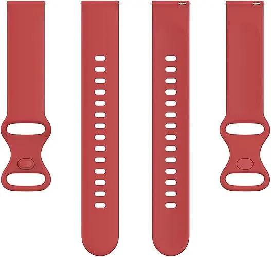 Силіконовий ремінець для смарт-годин BeWatch Amazfit універсальний L 20 мм Червоний (101N3L04.2) - фото 4