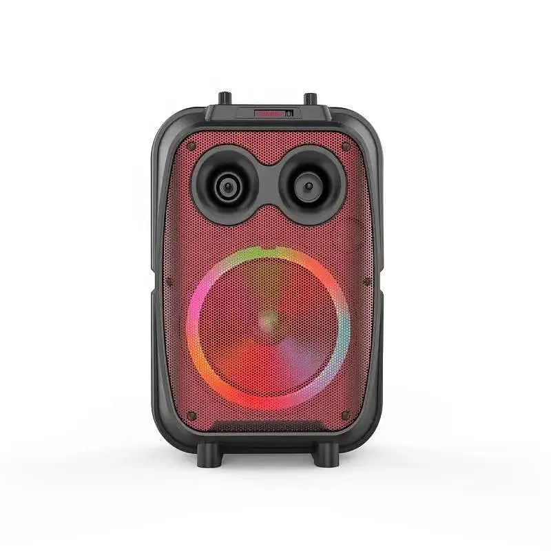 Колонка акумуляторна 8" портативна Bluetooth караоке з мікрофоном та LED підсвічування 20Вт UKC ZQS8120 - фото 4