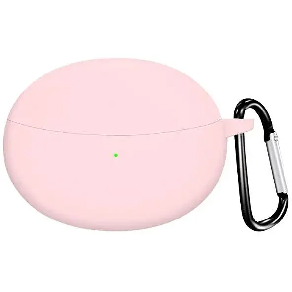 Чохол-накладка DK для Oppo Enco Free 3 Silicone Candy Friendly з карабіном (016036) (pink) - фото 1