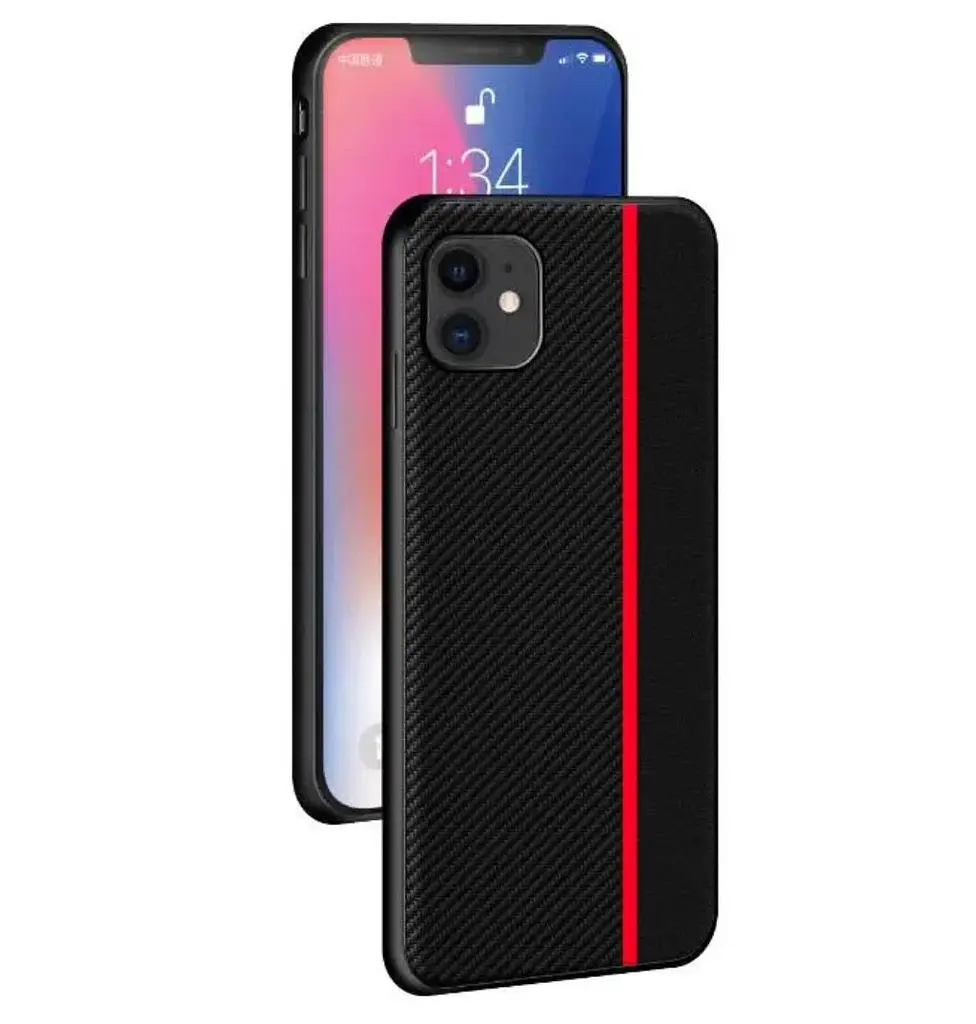 Чехол накладка Primolux CFC для Apple iPhone 11 Black&Red - фото 3