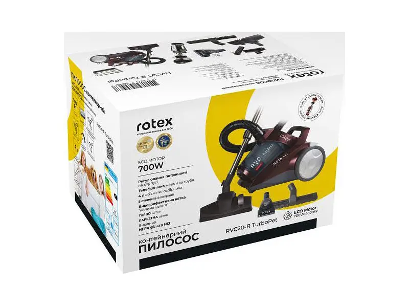 Безмішковий пилосос Rotex TurboPet RVC20-R - фото 7