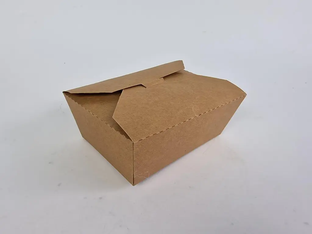 Крафт-контейнер для їжі, 160x120x60 мм, KRAFT, ламінована, 50 штук, для подачі, зберігання та доставки їжі