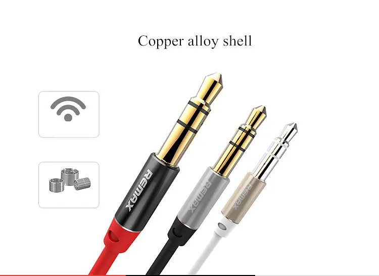Аудіокабель Remax RL-L100 Aux 3.5 mini-Jack тато тато 1 м - фото 7