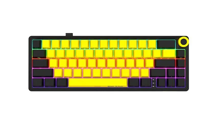 Клавиатура Lorgar KBP70MW Pro Wireless 65% Compact Black Yellow EN/UA (LRG-KBP70MW-YL-US) - фото 5