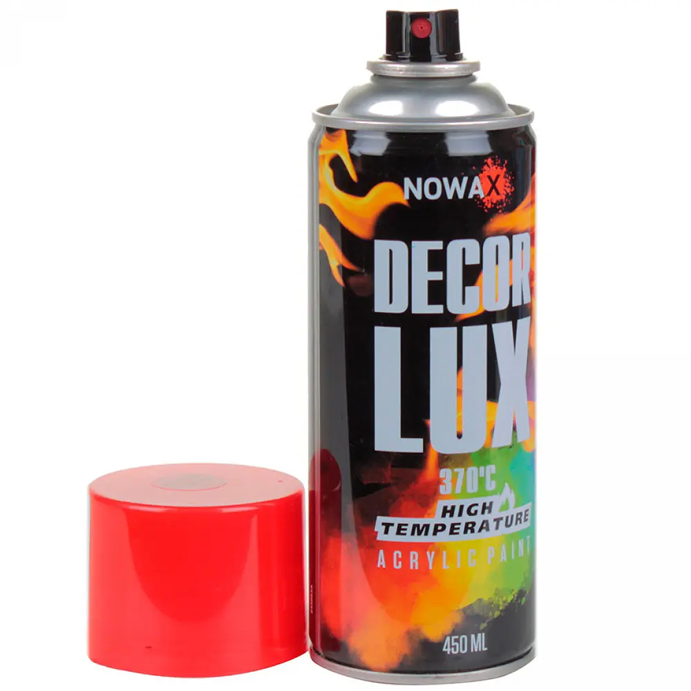 Акрилова високотемпературна фарба Nowax 370° Спрей 450 мл Червона (flame red/ral3000) - фото 2