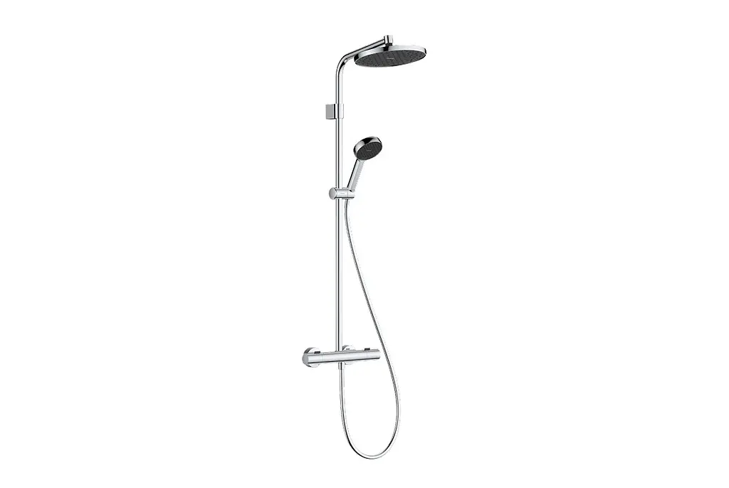 Душова система з термостатом Hansgrohe Activera S 240 1jet EcoSmart+ Ecostat Fine Varia chrome 28083000