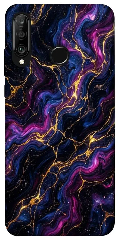 TPU чохол Demsky Purple space marble для Huawei P30 lite