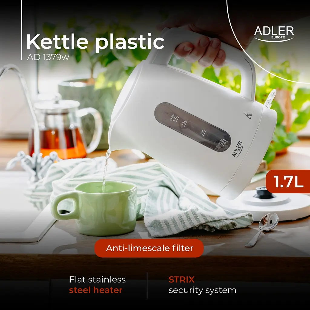 Електрочайник Adler AD 1379 white - фото 10