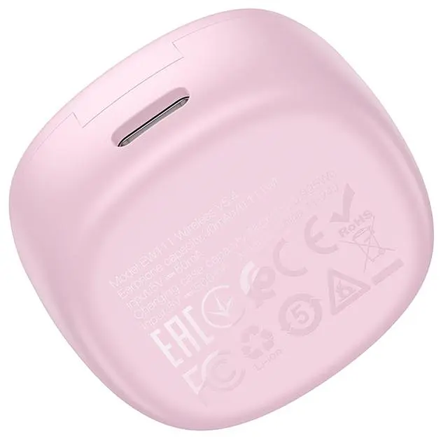 Беспроводные TWS наушники Hoco EW111 вакуумные детские, BT5.4, 30mAh, 250mAh, 4h, pink - фото 3