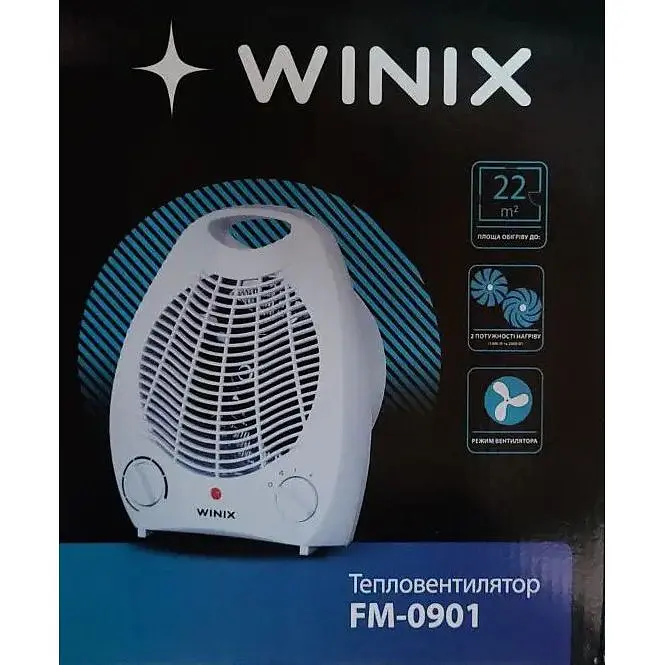 Тепловентилятор Winix FM-0901 підлоговий обігрівач дуйчик 2000 Вт білий - фото 2