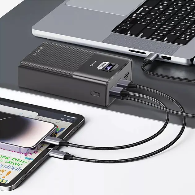 Портативна батарея - зовнішній акумулятор Proove Giant 40000mAh 100W чорний - фото 7