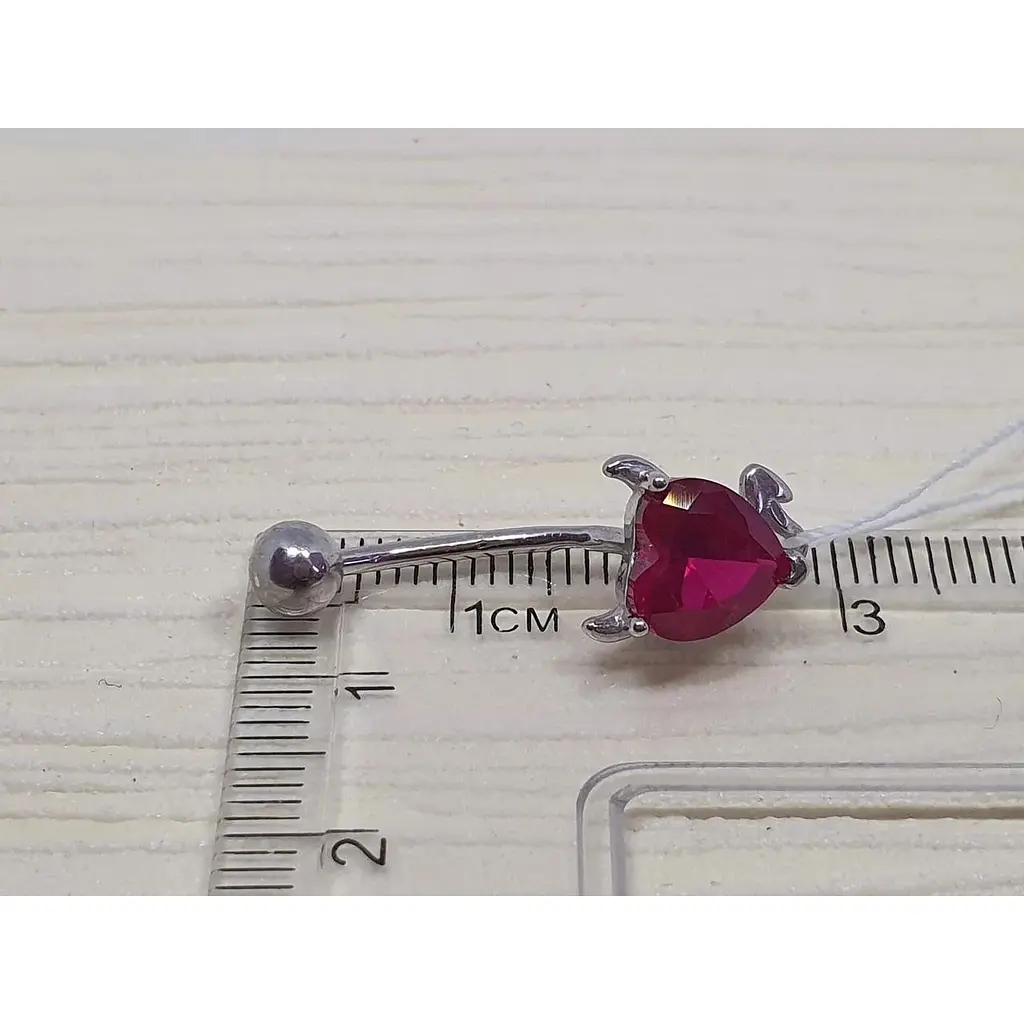 Серебряная серьга для пирсинга пупка Silvex 925. ПР2ФРБ/017 - фото 3