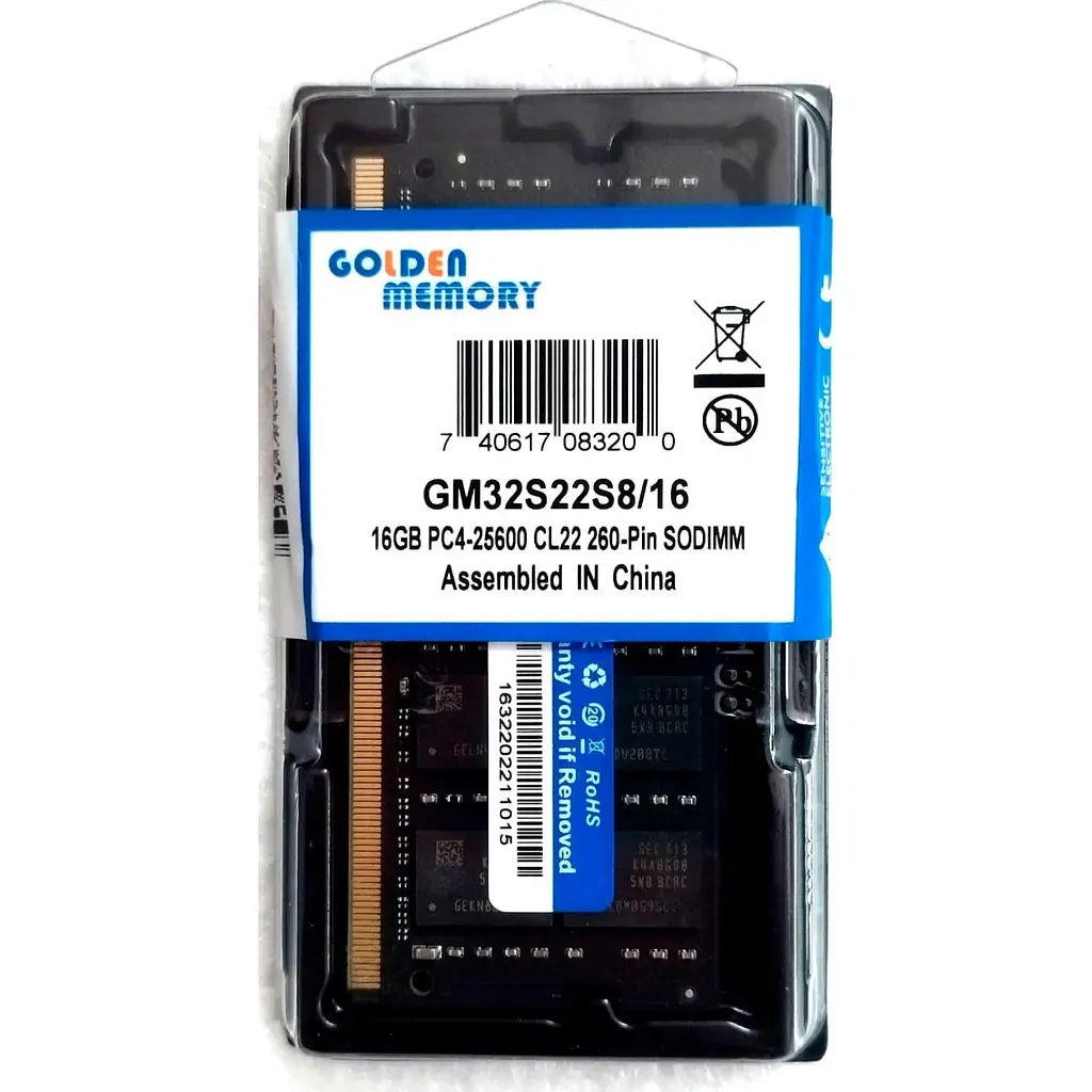 Модуль пам'яті Golden Memory DDR4 16G SODIMM 3200MHz (GM32S22S8/16) - фото 2