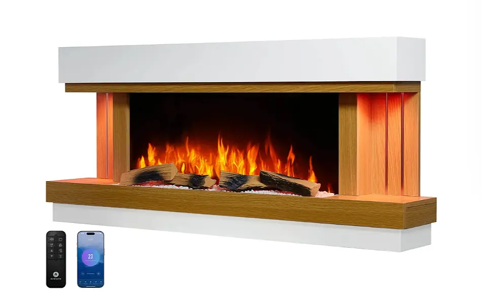 Електрокамін ArtiFlame Sogne AF52 — 3D-ефект полум’я, обігрів до 30 м², Wi-Fi - фото 2