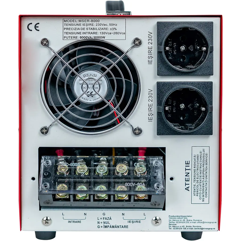 Стабілізатор напруги Conter MSER 8000 VA-V2/6000W (MSER 8000 VA-V2) [158683] - фото 6