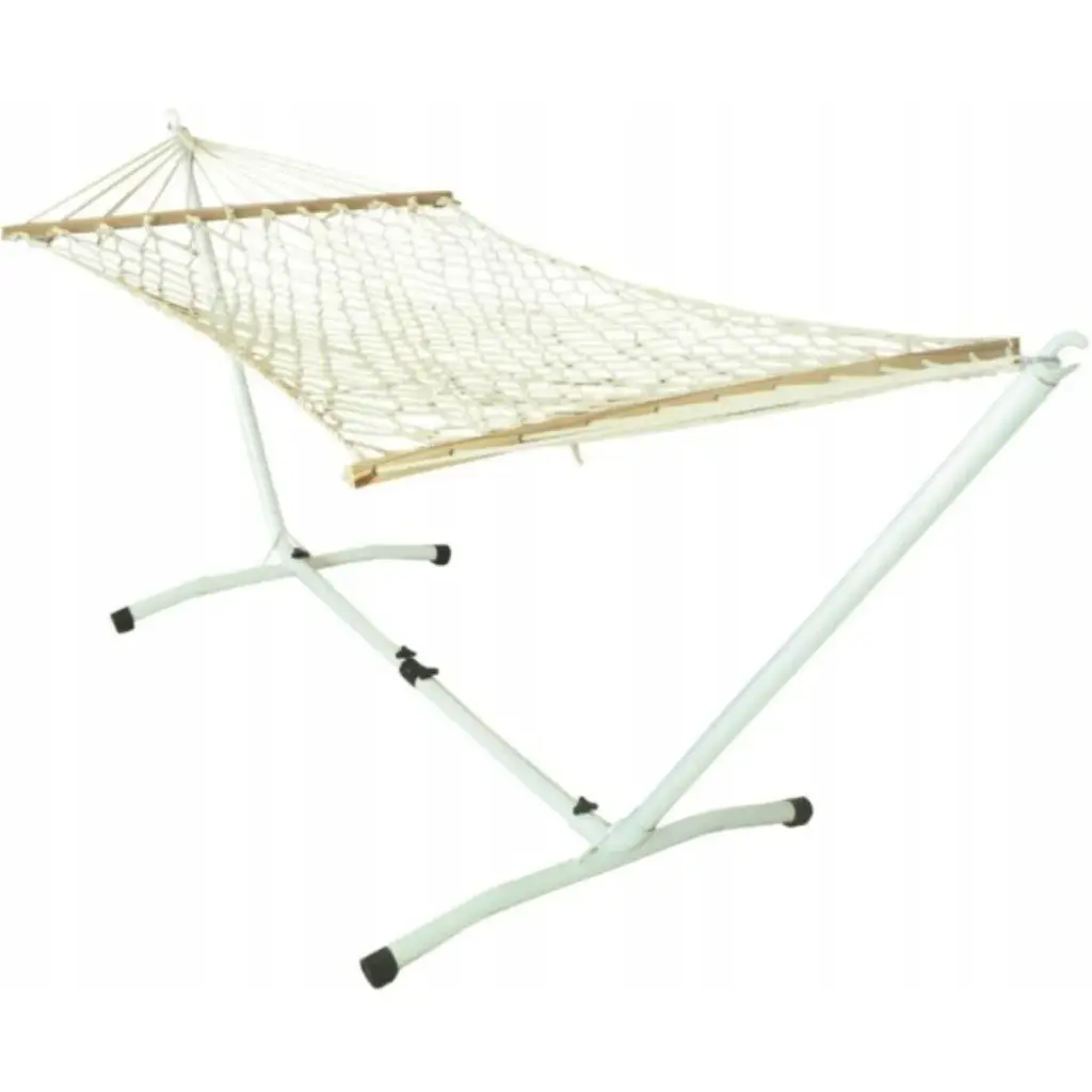 Гамак плетеный Jumi Garden с планкой белый - фото 3