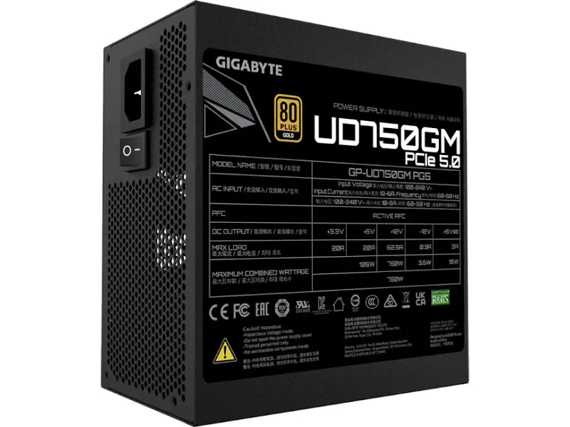 Блок живлення Gigabyte UD750GM PG5 (GP-UD750GM-PG5) - фото 5