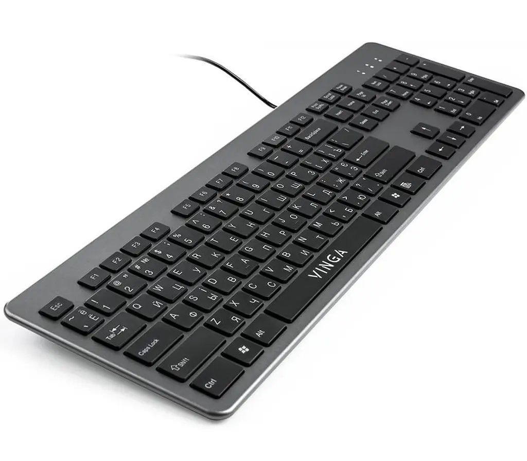 Клавіатура Vinga KB735 black-grey (KB735 black-grey) - фото 3
