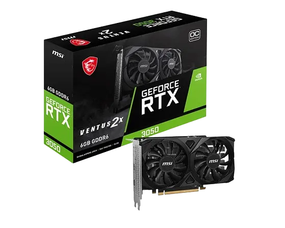 Відеокарта GeForce RTX 3050 6GB MSI Ventus 2X E OC (RTX 3050 VENTUS 2X E 6G OC) - фото 3