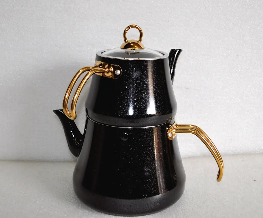 Двоярусний чайник O.M.S. Collection 8203-L Black (1,2/2,2 л.) - фото 6