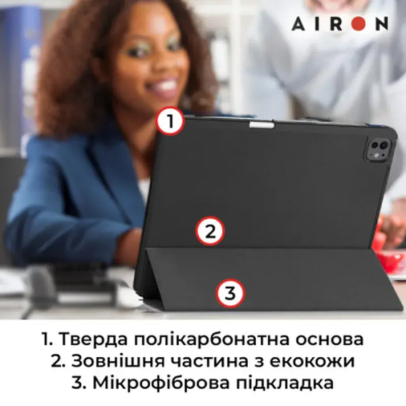 Чохол до планшета AirOn Premium SOFT iPad Pro 13 2024 + Film Black (4822352781129) - фото 9