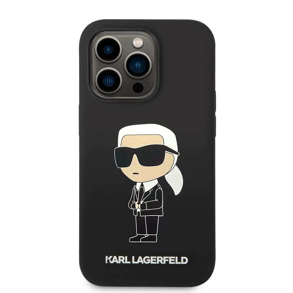 Чехол Karl Lagerfeld Liquid SilicOne Ikonik NFT для iPhOne 14 Pro Black - фото 2