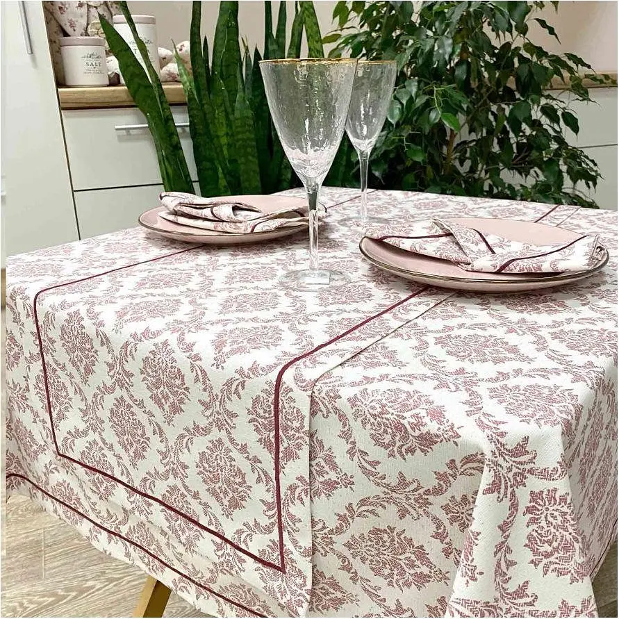 Скатерть Прованс Avantime Версаль 180х132 см бордо (17283) - фото 4