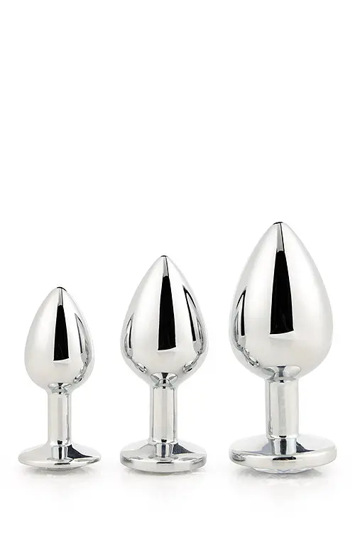 Набір анальних пробок Dream Toys Gleaming Love Silver Plug Set - фото 3