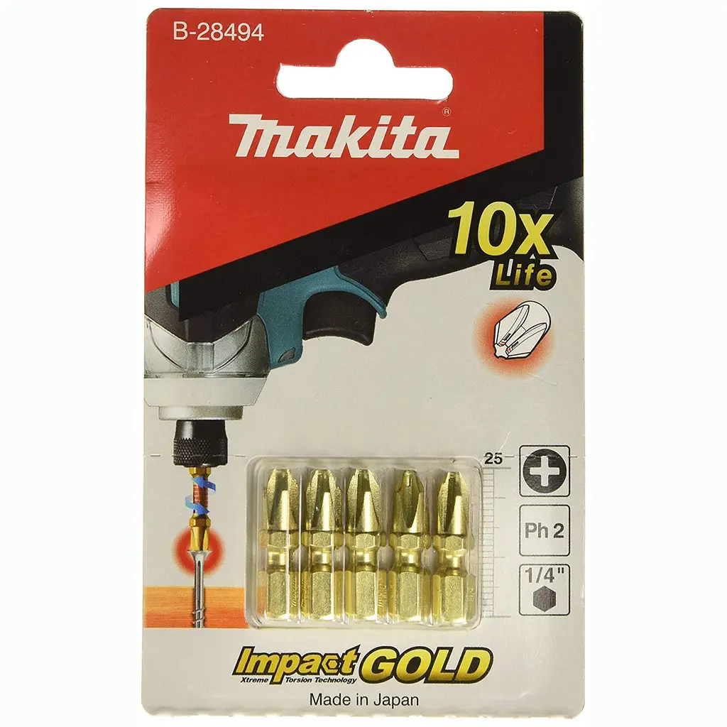 Біти торсіонні PH2 25 мм Makita B-28494 (5 шт) - фото 2