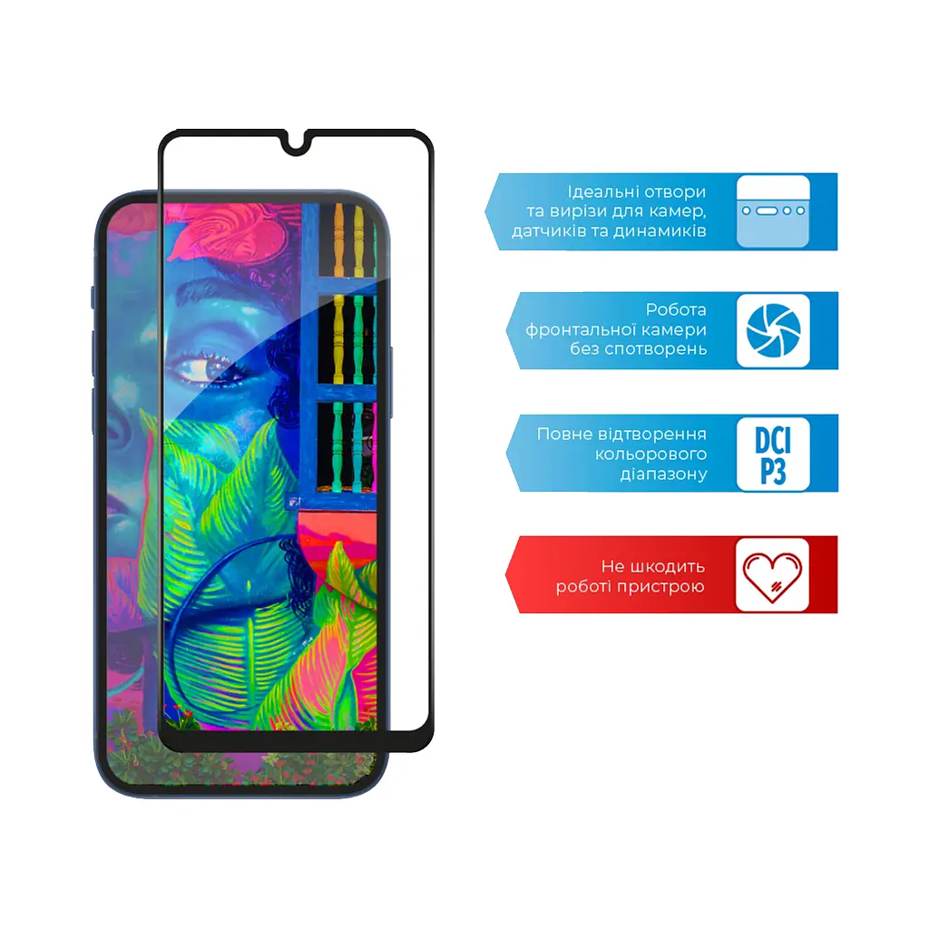 Стекло защитное ACCLAB Full Glue Samsung M22 (1283126517518) - фото 4