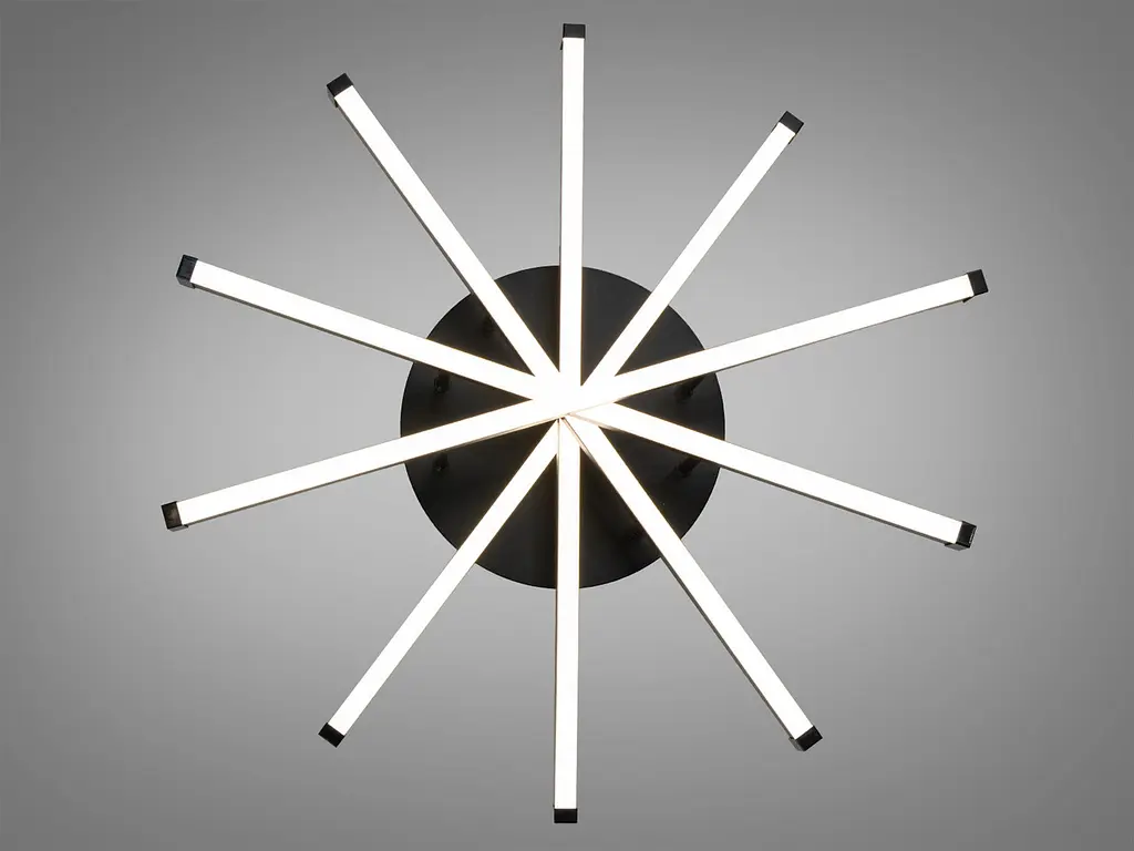 Стильна чорна LED люстра Diasha SX813/5BK 70W до 16 м2 у сучасному стилі - фото 4