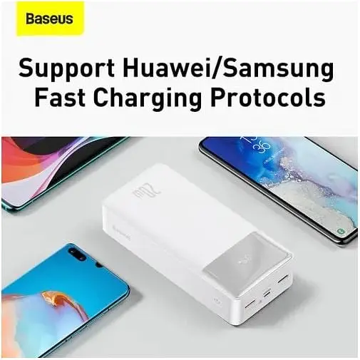Зовнішній акумулятор Baseus Bipow Digital Display 30000mAh (PPDML-N02) білий - фото 10