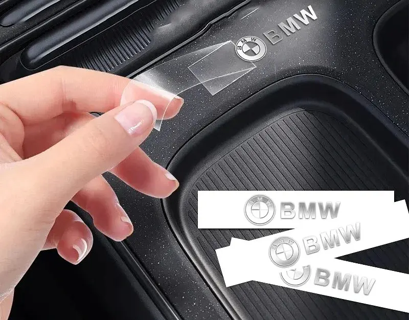 Наклейка з логотипом BMW метал, на клейкій стрічці 1шт (універсальна) - фото 2