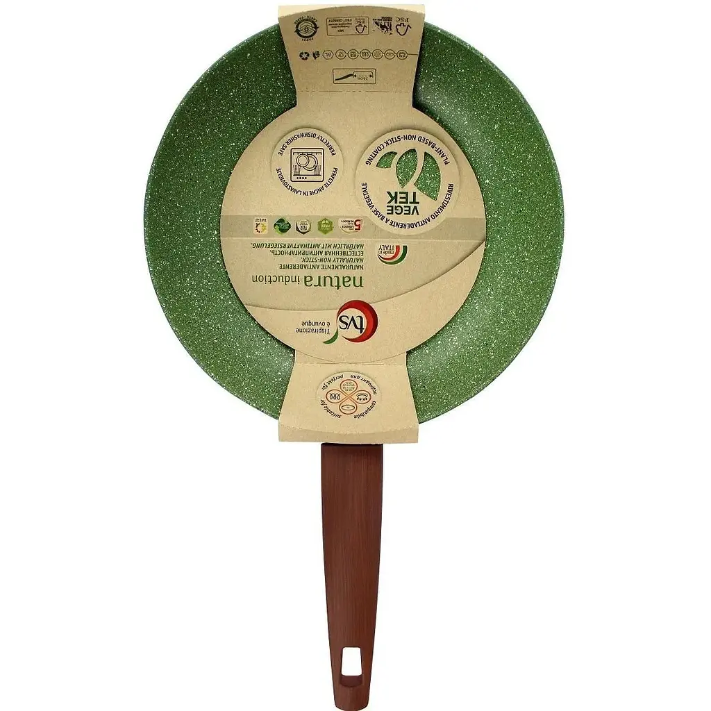 Сковорода TVS Natura Induction 26 см зелена (00000021952) - фото 4