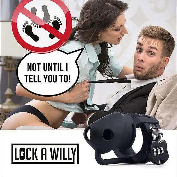 Пояс вірності для чоловіків Lock-a-Willy (чорний) - фото 6