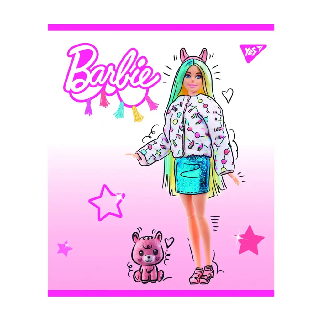Зошит Yes А5 Barbie 18 аркушів лінія (766825), в асортименті - фото 3