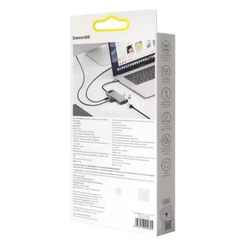 Концентратор Baseus USB-C 6-in-1 (CAHUB-CW0G) - фото 8