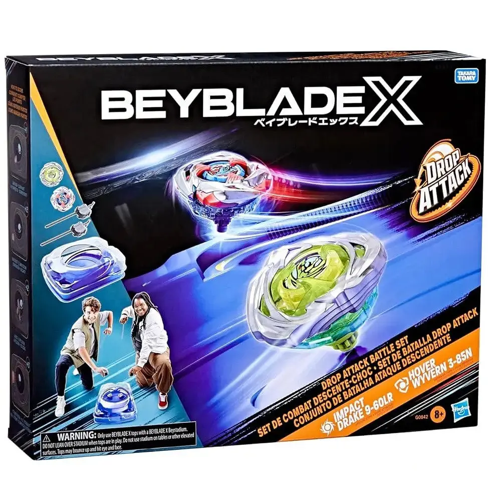 Ігровий набір Арена з Бейблейдами Hasbro Beyblade X Drop Attack Battle Set G0842 2 дзиги 2 пускові установки від 8 років (SKU-314) - фото 3