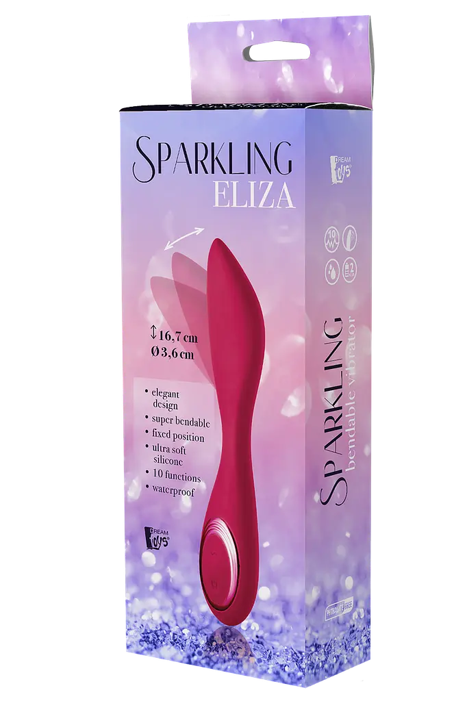 Вібратор гнучкий Dream Toys Sparkling Eliza форма язика 3 швидкості 7 ритмів водонепроникний IPX7 - фото 3