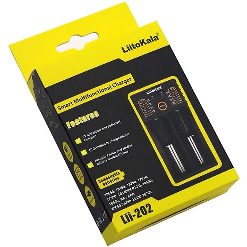 Зарядное устройство для LiitoKala Lii-202 Ni-Mh/Li-ion/Li-Fe/LiFePO4 USB Powerbank LED Box - фото 4