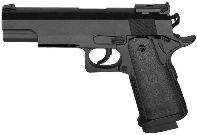 Дитячий пістолет на кульках 6 мм ZM26 металевий airsoft іграшка стріляюча BB 18 см - фото 2