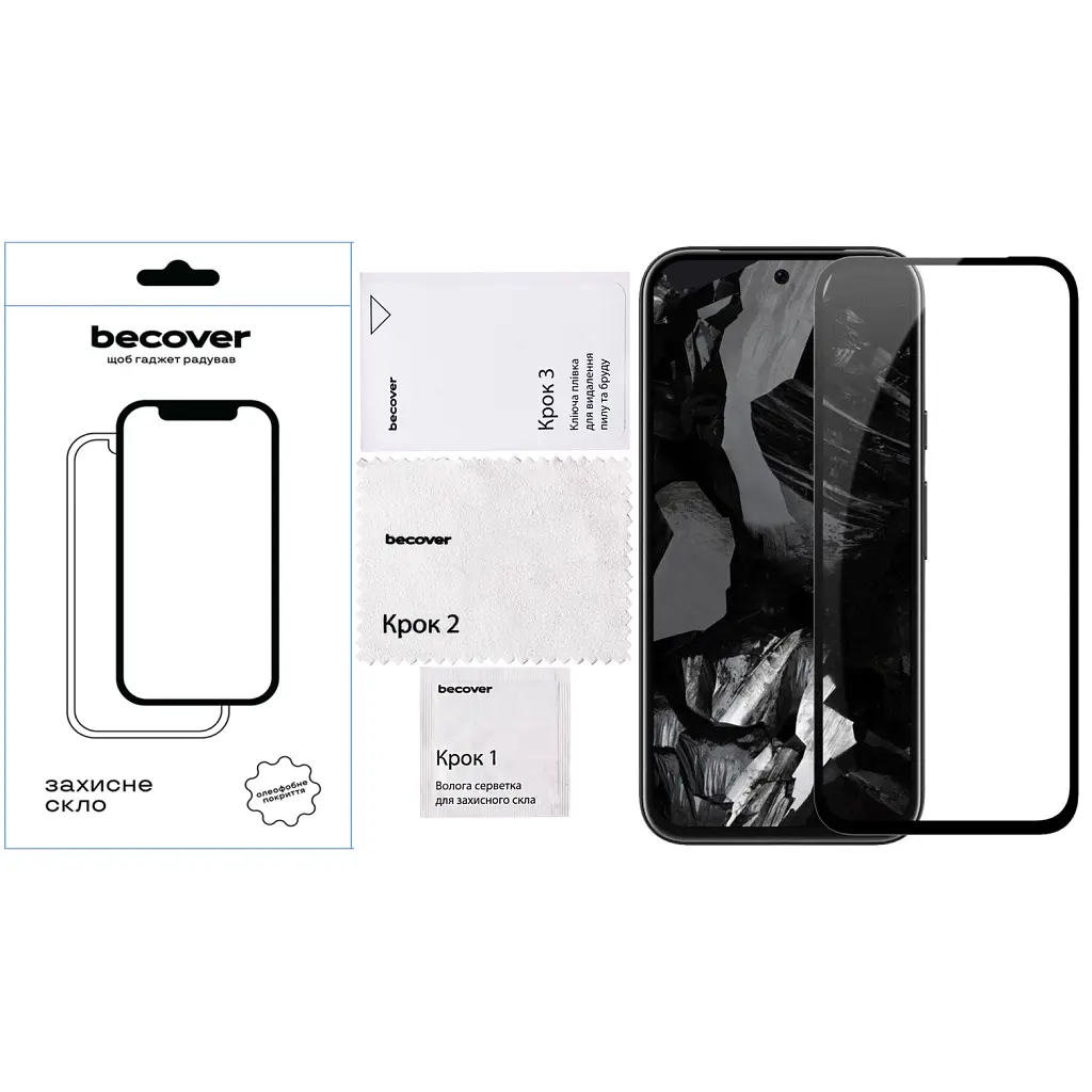 Скло захисне BeCover Google Pixel 8a Black (711663) - фото 4