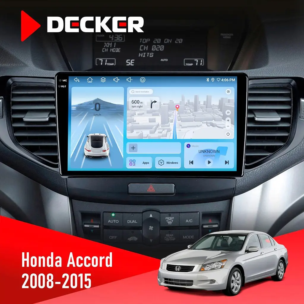 Штатная магнитола Honda Accord 8 2008-2015 Decker D9-010 6x128, DSP, 4G, 2K Decker (НФ-00004662)