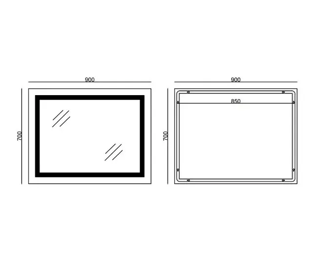 Дзеркало Mixxus Light MR01-90x70 (годинник, LED-підсвічування, антизапотівання) (MI5999) - фото 10