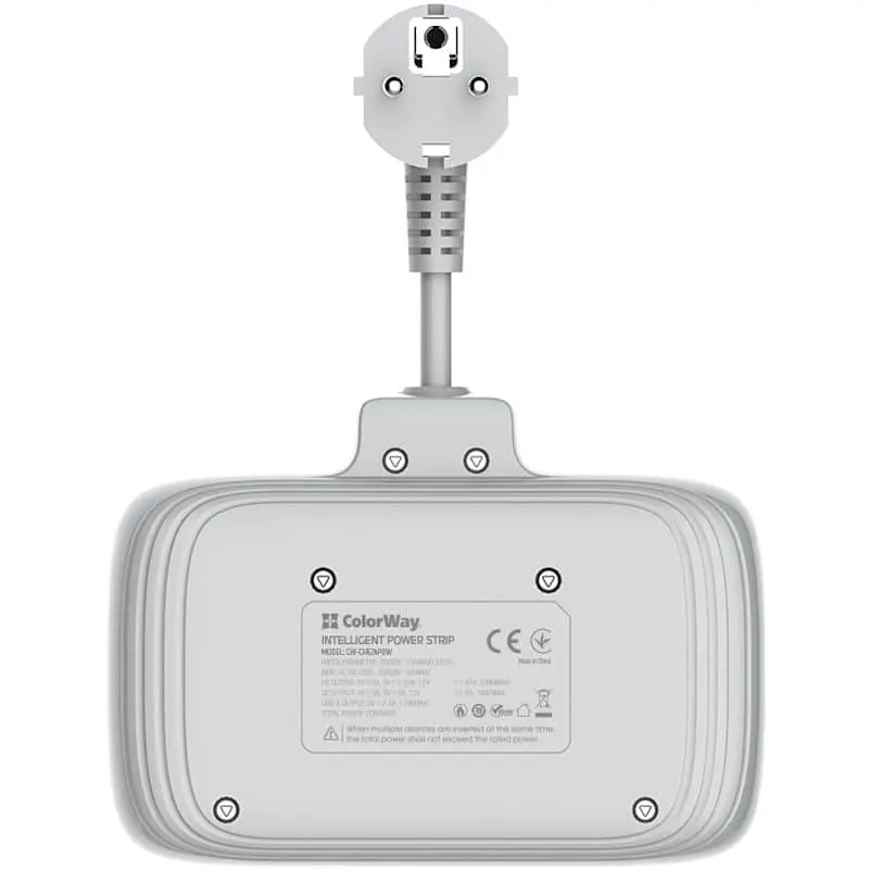 Мережевий фільтр ColorWay olorWay 2x220V/3xUSB-A/1xUSB-C (CW-CHE24PDW) - фото 6
