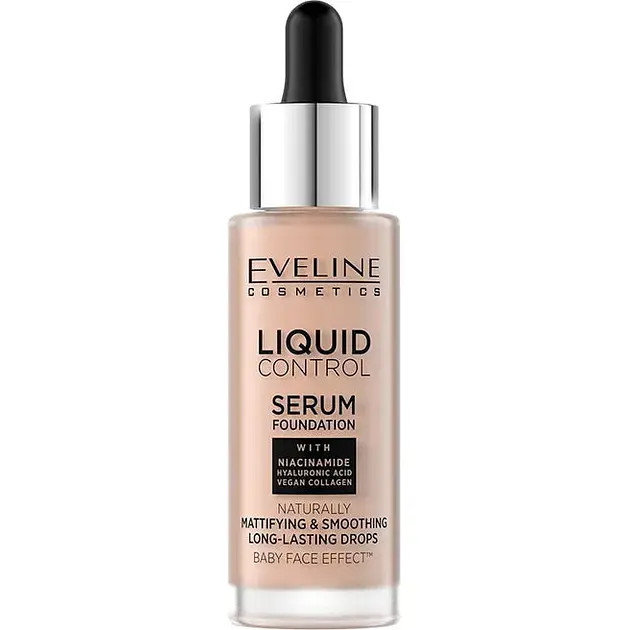 Рідка тональна основа Eveline Liquid Control №003 Ivory Beige 32 мл - фото 2